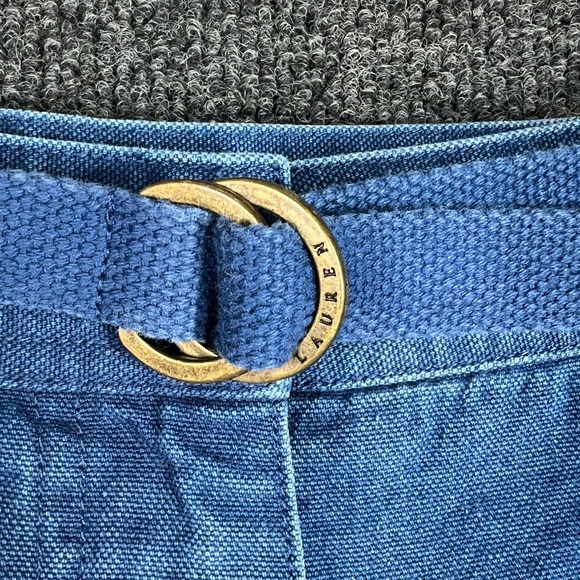 Lauren Ralph Lauren Flat Front Blue Denim Walking Shorts Women's Size 20W - Picture 6 of 10